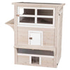 Outdoor 3-Story Cat House, Weatherproof Cat Shelter, Escape Doors and Windows