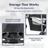 3-Wheeled Foldable Dog & Cat Stroller with Canopy and Storage Compartments