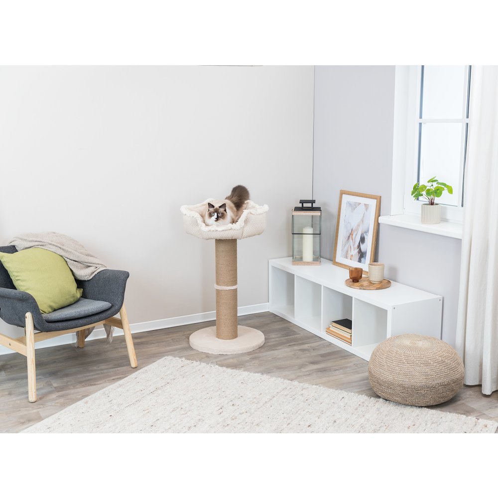 Boho Cat Tree, 38.2" Tall, Beige