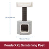 Fonda XXL Sisal & Plush 2-Level 39" Cat Tree with Scratching Post & Condo, Gray