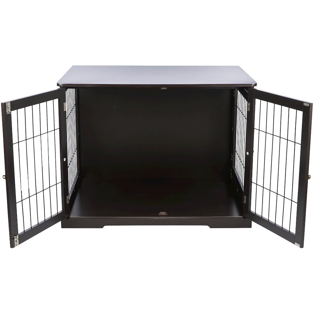 38.7" Dog Crate, Wooden Indoor Kennel Furniture for Large Dogs Up to 66 lb