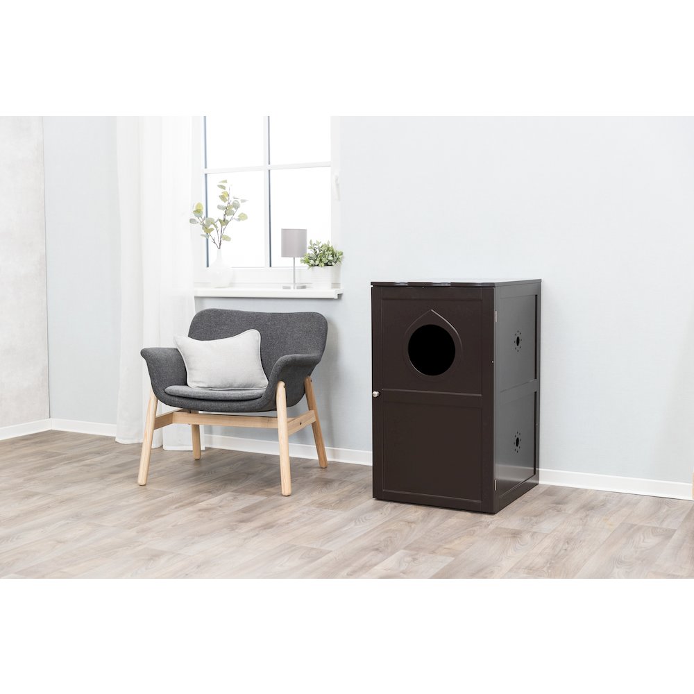 2-Story Cat Litter Box Enclosure Hidden Litter Indoor Cat Furniture Accent Table