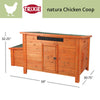 Weatherproof Outdoor Wooden Chicken Coop with 2 Nesting Boxes & Run, Brown