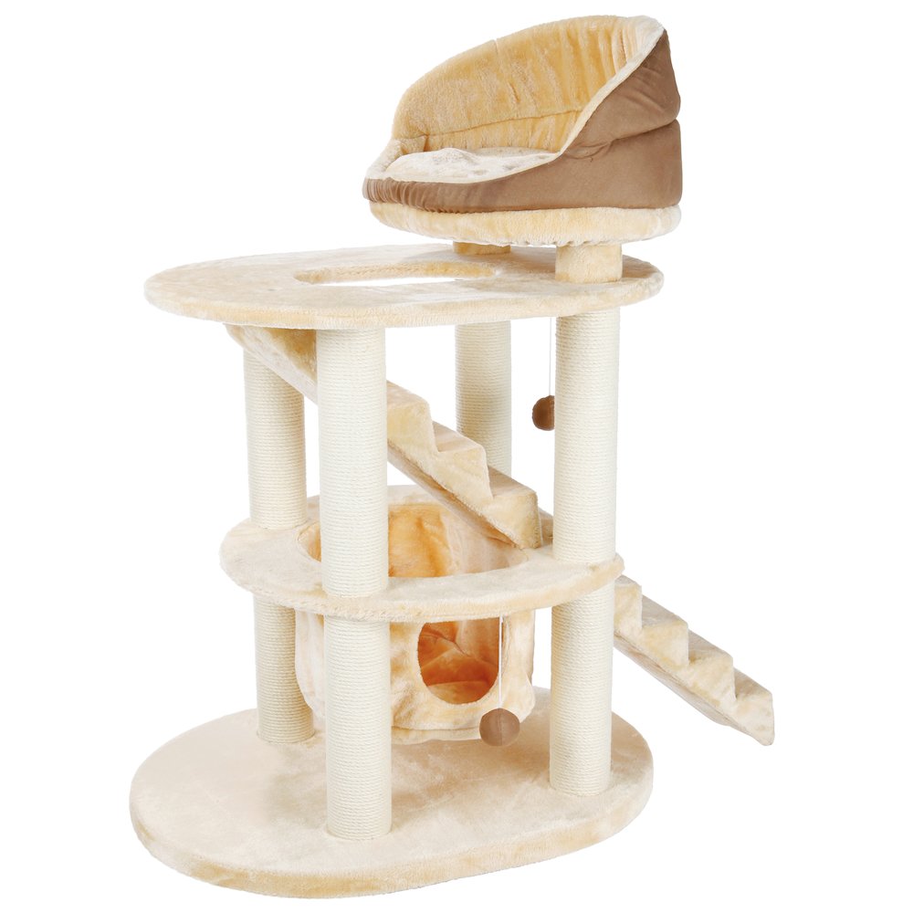 Elsa Senior Plush & Sisal 4-Level 43.7" Cat Tower, Scratching Posts, Hammock