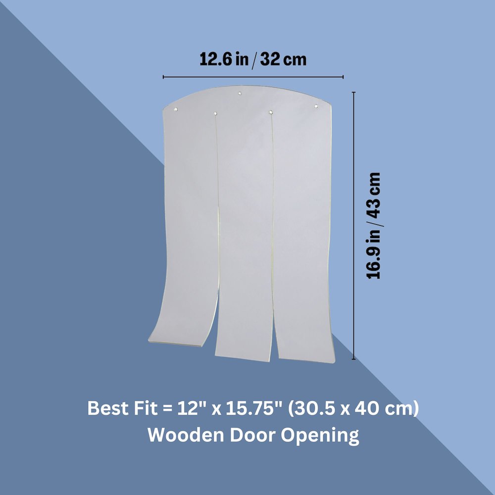 natura 12.6 x 16.9" Vinyl Door Flaps for Wooden Outdoor Dog Houses