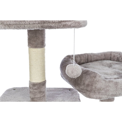 Eduardo Plush & Sisal 4-Level 57.1" Cat Tree with Scratching Posts & Condo, Gray