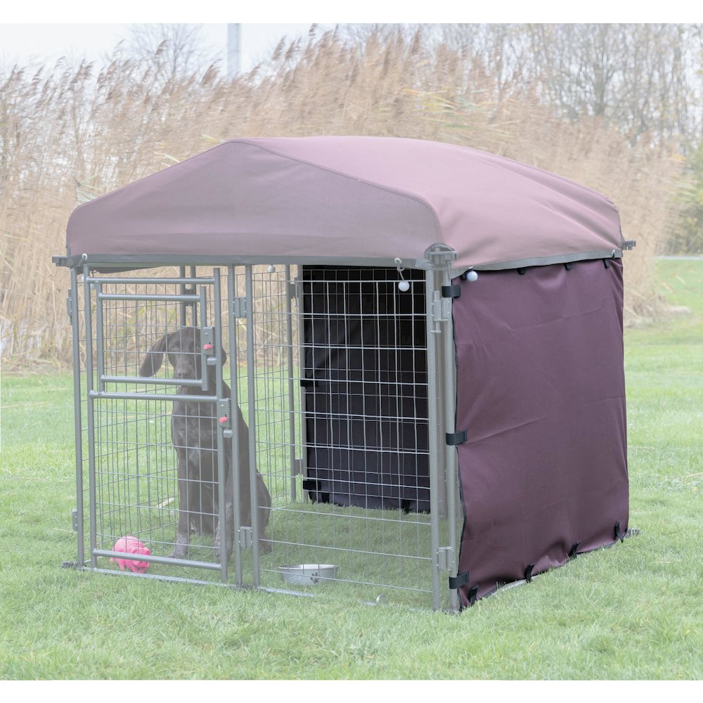 Dog Kennel Sunshade, All Weather Side Panel, Fits 4x4x4.5-FT Kennel, Burgundy