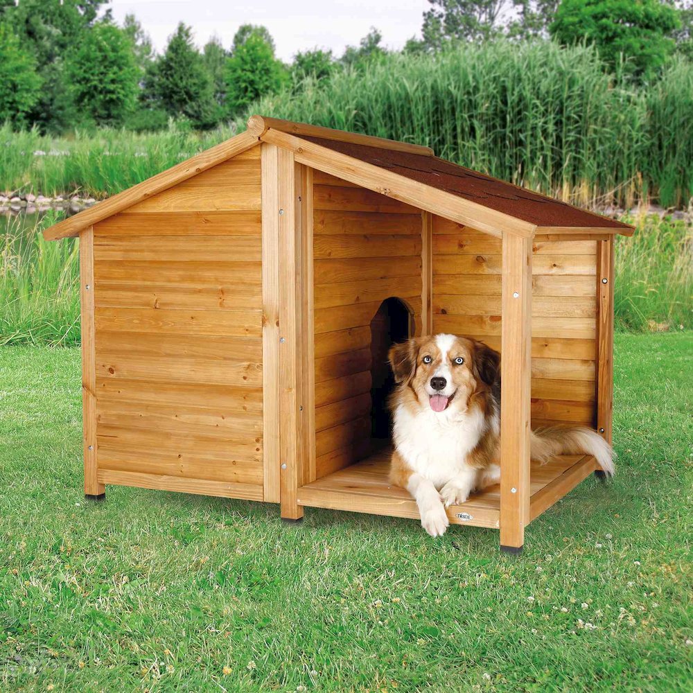 natura Lodge Elevated Weatherproof Wooden Medium Outdoor Dog House