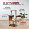 Moriles Plush & Sisal 3-Level 39" Cat Tree with Scratching Posts & Condo, Brown