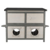 natura 2-Story Weatherproof Elevated Outdoor Cat Shelter with Balcony, Gray