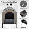 2-in-1 Elevated Portable Dog House or Dog Cot & Tent for Medium-Large Dogs