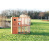 Weatherproof Wooden Cattery with Cat House and Run,37.4L x 76.8W x 68.9H, Brown
