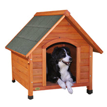 Cottage Weatherproof Outdoor Wooden Dog House Raised Floor for Medium Dogs Brown