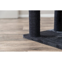 Isaba Plush 2-Level 24.4" Cat Tree with Sisal Scratching Posts, 2 Perch
