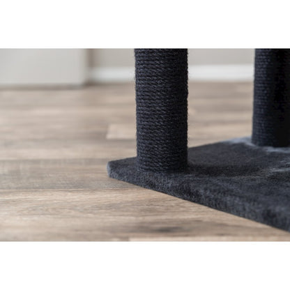 Isaba Plush 2-Level 24.4" Cat Tree with Sisal Scratching Posts, 2 Perch