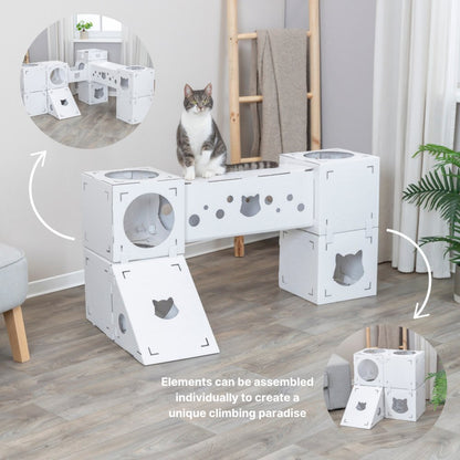 Finca Felice Indoor Modular Cardboard Cat Condo, Cat Play Tower