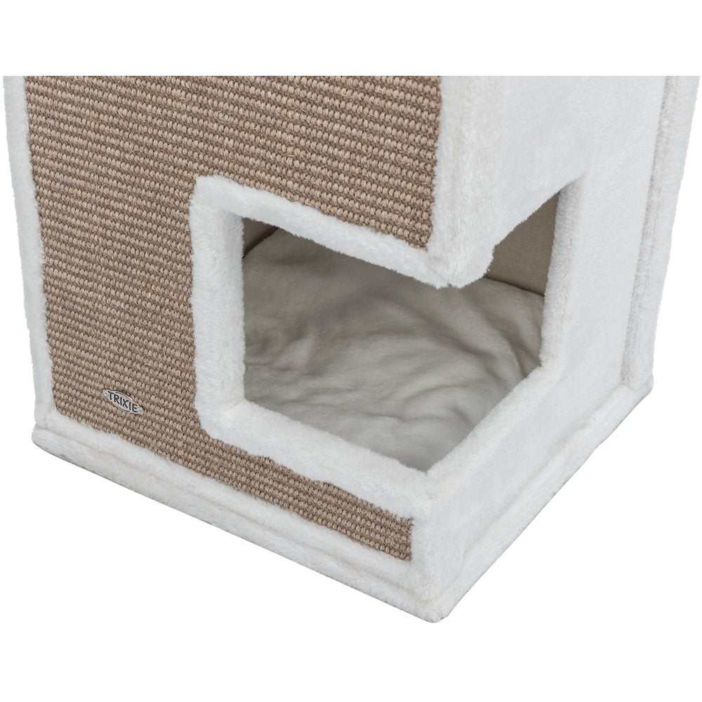 Gerardo Plush & Sisal 3-Story 39.4" Cat Condo Tower with Removable Cushions