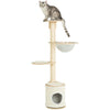 Mateo Wooden & Sisal 4-Level 54.3" Wall Mount Cat Tree, Scratching Posts & Condo