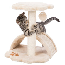 Vitoria Plush & Sisal 17" Cat Scratching Post with Platform, Beige