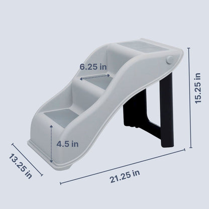 3 Step Pet Stairs, Lightweight & Collapsible, Easy to Store, Non-Slip Treads