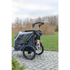Quick-Fold Dog Bike Trailer, Carrier for Small Dogs up to 48 lbs, Gray