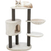 Moriles Plush & Sisal 3-Level 39" Cat Tree with Scratching Posts & Condo