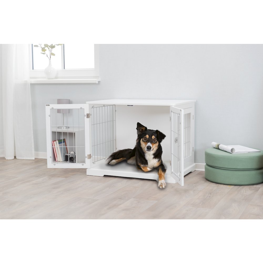 32.7" Dog Crate, Wooden Indoor Kennel Furniture for Medium Dogs Up to 50 lb