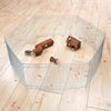 Small Portable 1-Level Wired Indoor Playpen for Small Animals, Silver
