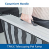 Collapsible Non-Slip 69" Long Aluminum Pet Ramp, Silver-Black, 198 lb Limit