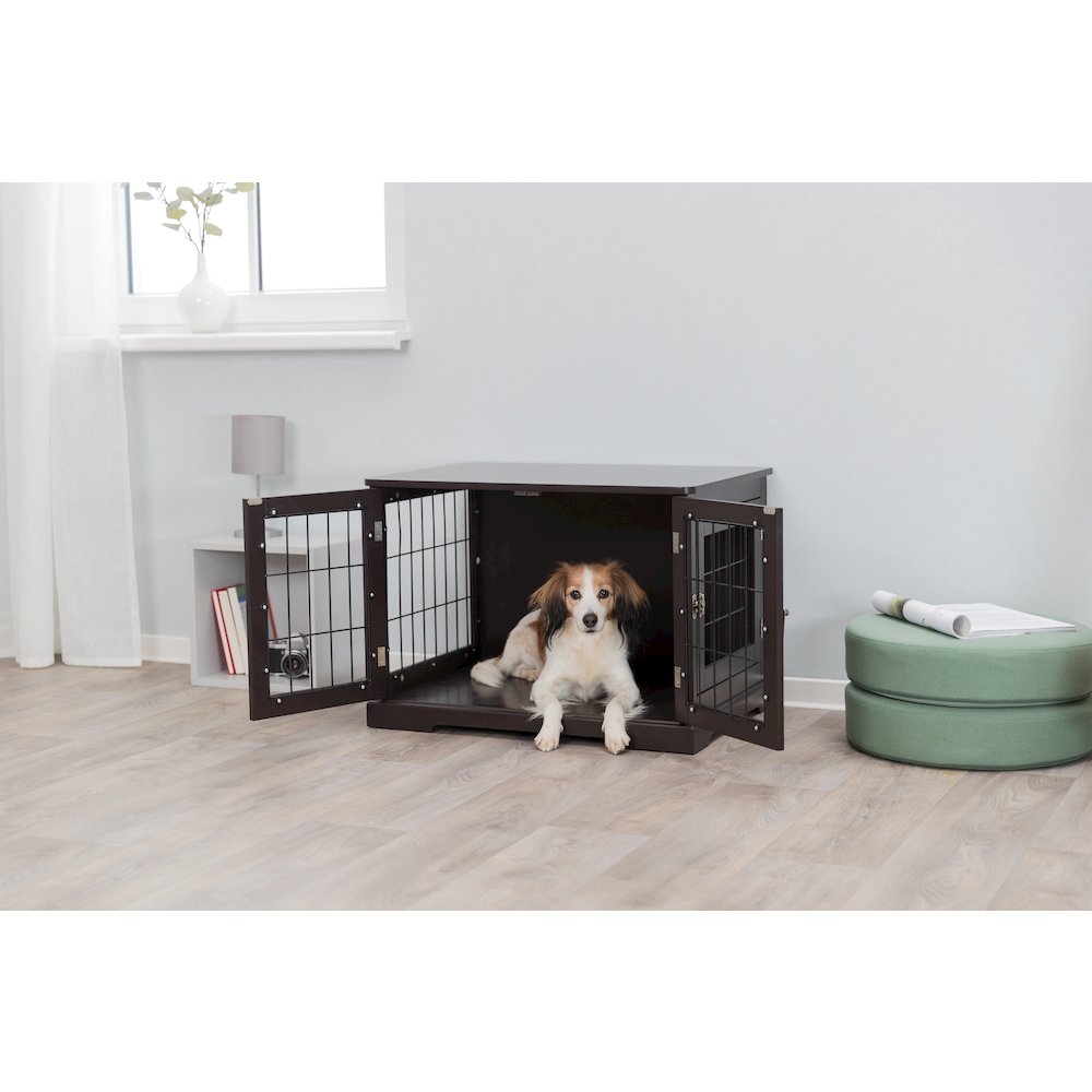 29.5" Dog Crate, Wooden Indoor Kennel Furniture for Small Dogs Up to 25 lb