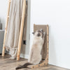 25.6" L-Shaped Cat Scratching Board Catnip & Silvervine with Built-In Ball Toy