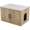 XL Farmhouse Litter Box Enclosure, Hidden Litter Box Cabinet or End Table