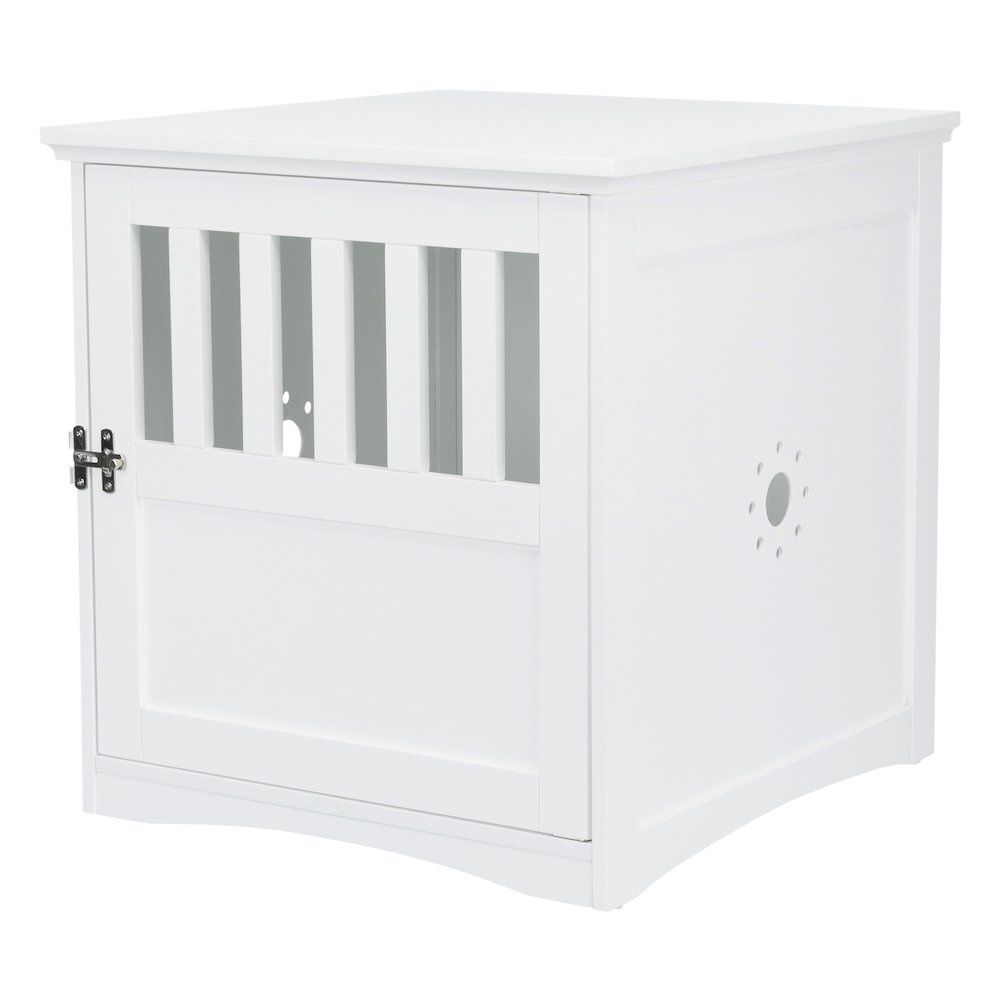 1-Door 20" Wooden Indoor Furniture Style Crate for Small Dogs, White