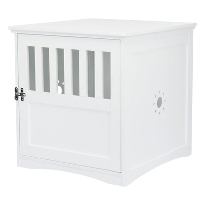 1-Door 20" Wooden Indoor Furniture Style Crate for Small Dogs, White