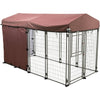 Dog Kennel Sunshade, All Weather Side Panel, Fits 8x4x4.5-FT Kennel, Burgundy