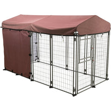 Dog Kennel Sunshade, All Weather Side Panel, Fits 8x4x4.5-FT Kennel, Burgundy