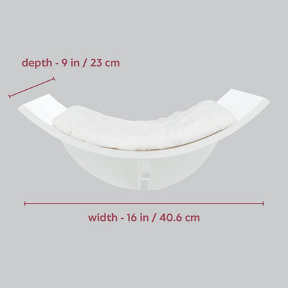 Lorena Space Saving Wall Mounted Cat Perch with Soft Cushion, White