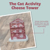 Cheese Tower Strategy Game for Cats, Puzzle Toy, Treat Dispenser