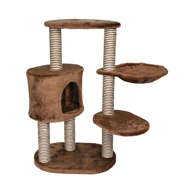 Moriles Plush & Sisal 3-Level 39" Cat Tree with Scratching Posts & Condo, Brown