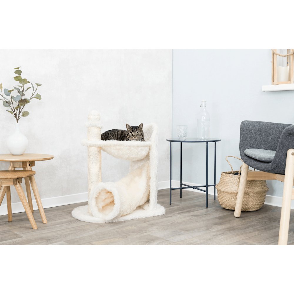 Baza Gandia Plush 26.8" Cat Tree with Sisal Scratching Post-Hammock & Tunnel