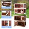 Natura Double Weatherproof Outdoor 2-Story Wooden Small Animal Hutch