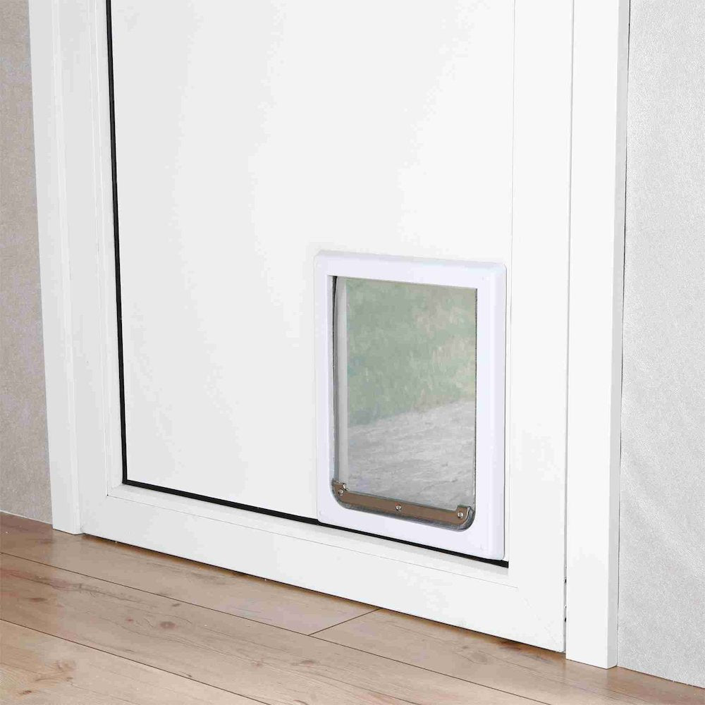 2-Way Pet Door for Doors with Lockable Panel, Small