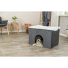 Harvey Velvety Indoor Condo, Foldable Hideaway, for Cats and Small Dogs, Gray