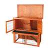 Weatherproof Outdoor 2-Story Medium Wooden Small Animal Hutch