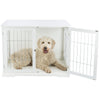 38.7" Dog Crate, Wooden Indoor Kennel Furniture for Large Dogs Up to 66 lb