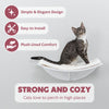 Lea Space Saving Wall Mounted Cat Perch with Soft Cushion, White