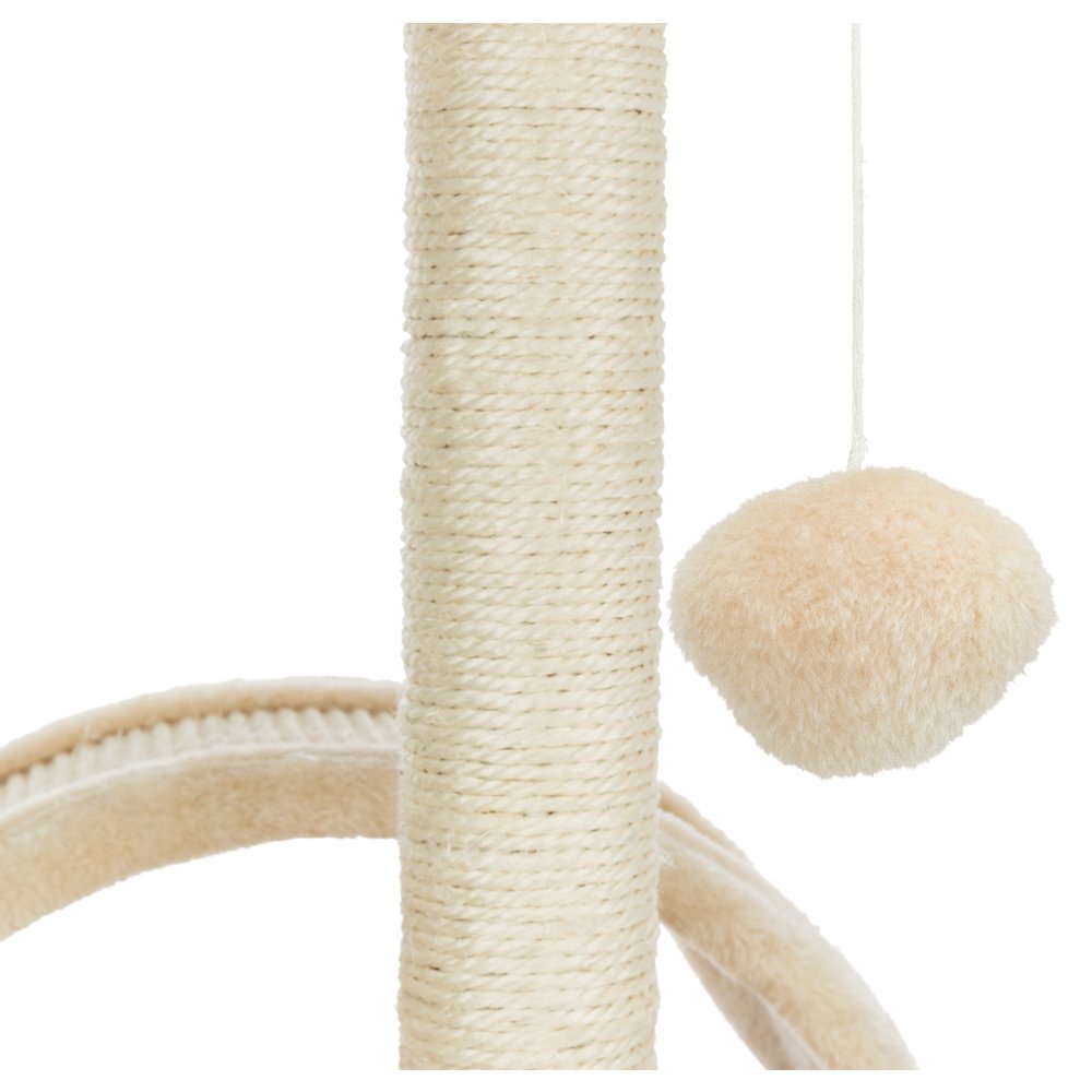 Vitoria Plush & Sisal 17" Cat Scratching Post with Platform, Beige