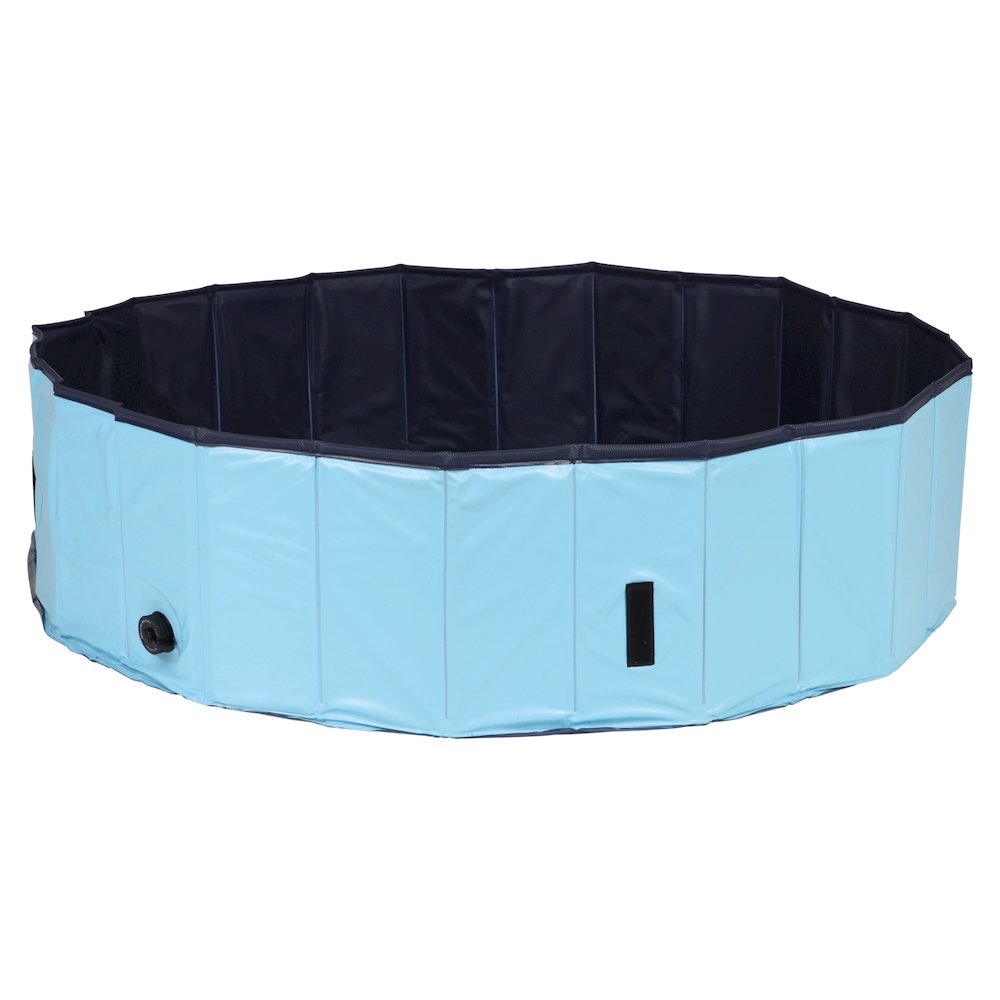 31.5" Outdoor Splash Pool for Dogs, Foldable Playpen, Bathtub, Blue, Medium