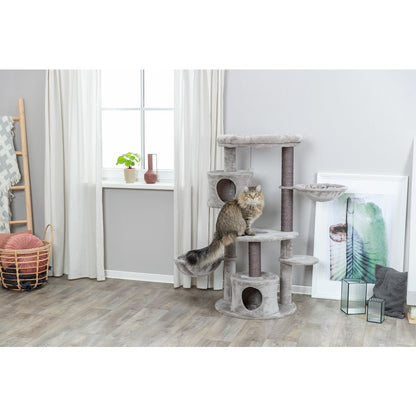 Anna Plush & Sisal 50" Cat Tree Scratching Posts Condos Hammocks Perches Cat Toy