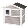 natura Elevated Weatherproof & Insulated Outdoor Cat House with Door Flaps, Gray